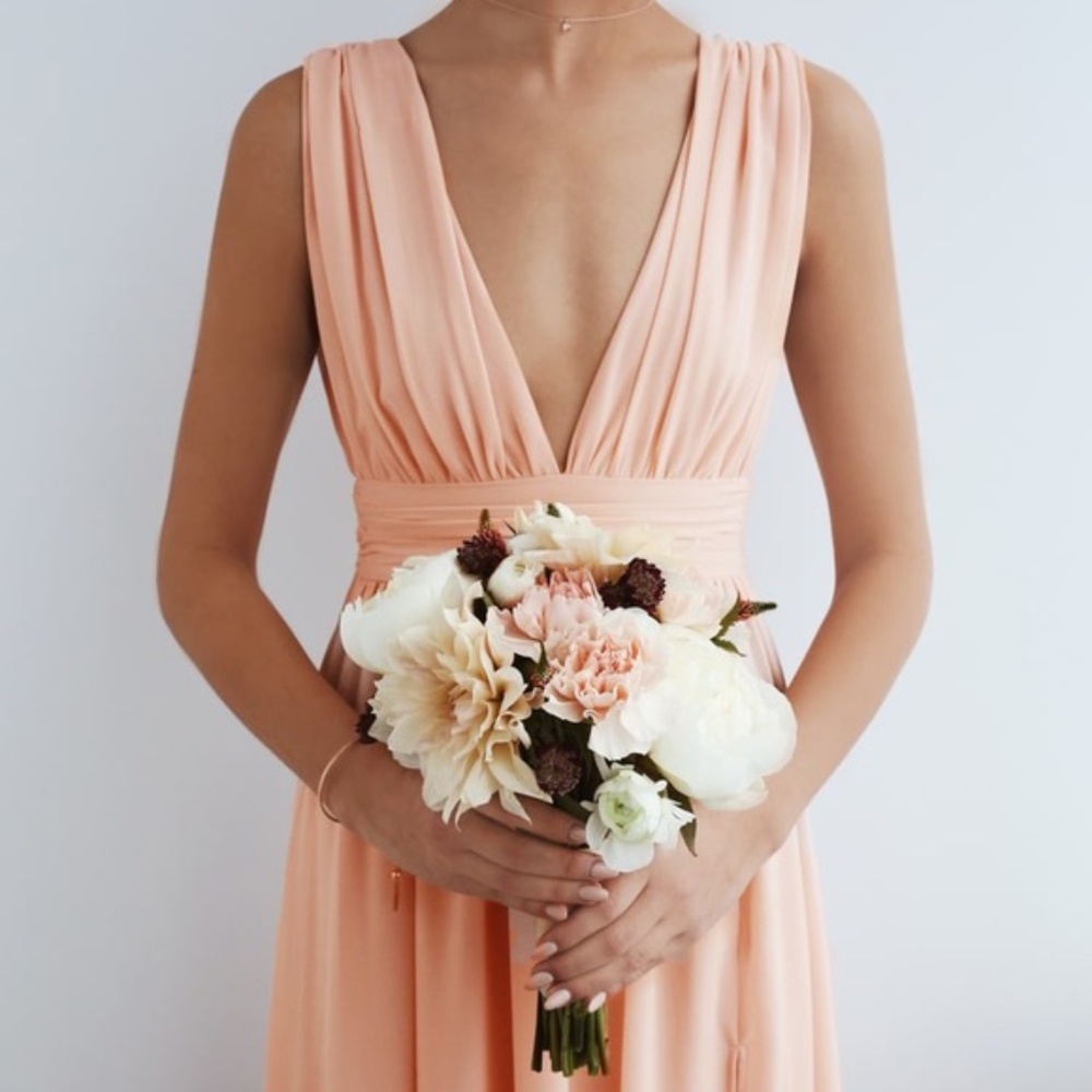 Lulu's Heavenly Hues Maxi Dress Blush Pink Small